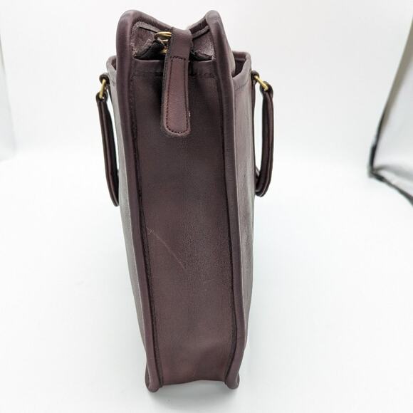 Coach Vintage Embassy Briefcase Mahogany Brown Leather Zip Close Made in USA - Picture 9 of 12